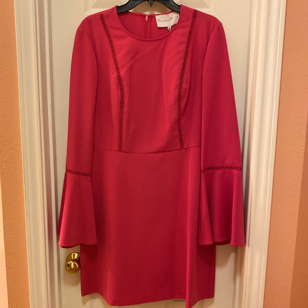 Pink Charles Henry long sleeve dress